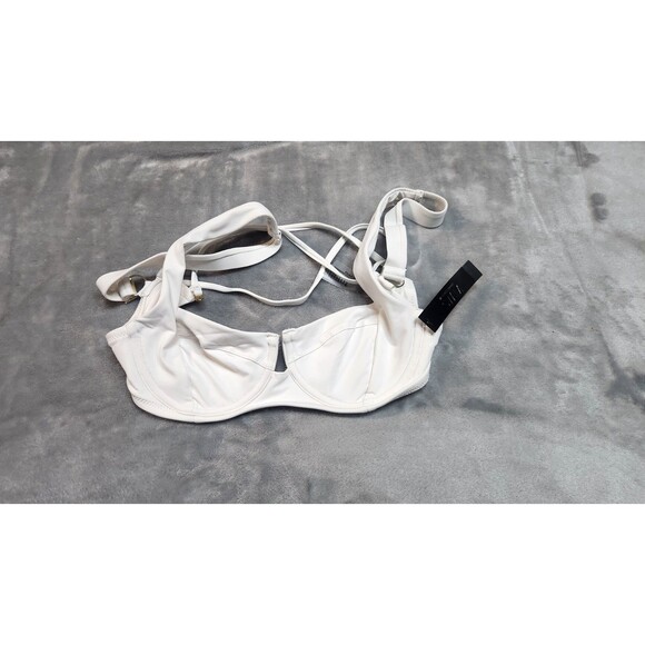 Victoria's Secret 32C White Essential Full Coverage Bikini Top NWT - Picture 1 of 5